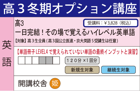 一日完結！その場で覚えるハイレベル英単語