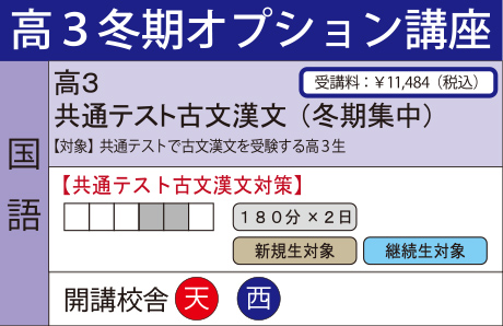 共通テスト古文漢文(冬期集中)