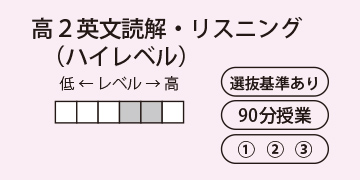 高２英文読解・リスニング（ハイレベル）
    