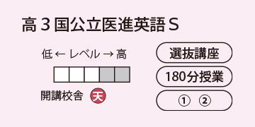 高３国公立医進英語Ｓ