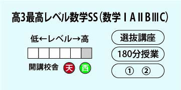 高3最高レベル数学SS(数学ⅠAⅡBⅢC)