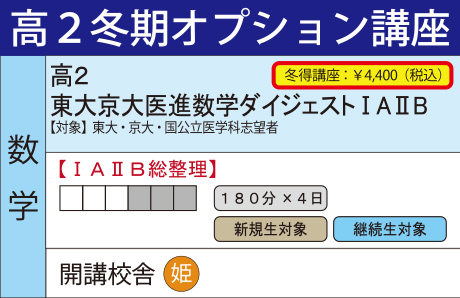 東大京大医進数学ダイジェストⅠAⅡB