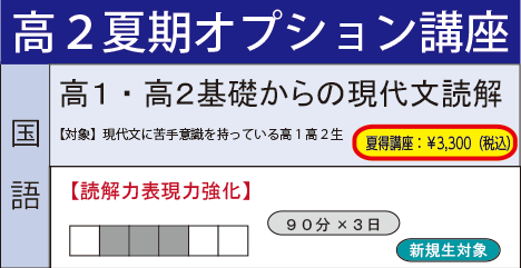 高１ ・高２基礎からの現代文読解