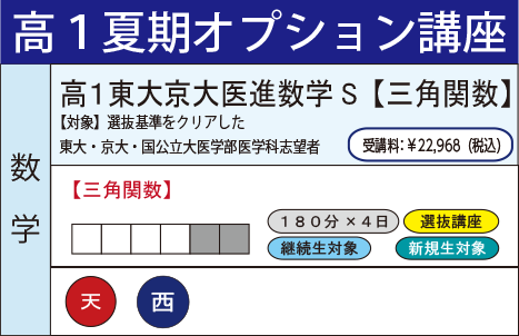 高１東大京大医進数学Ｓ【三角関数】