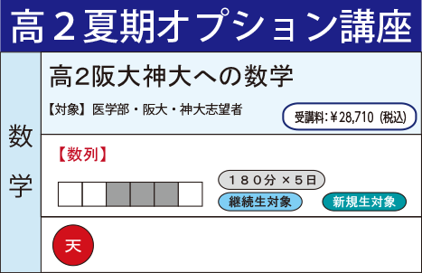 高2阪大神大への数学