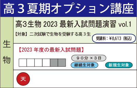 高３生物2023最新入試問題演習vol.1