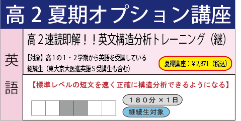 高2速読即解!!英文構造分析トレーニング(継)