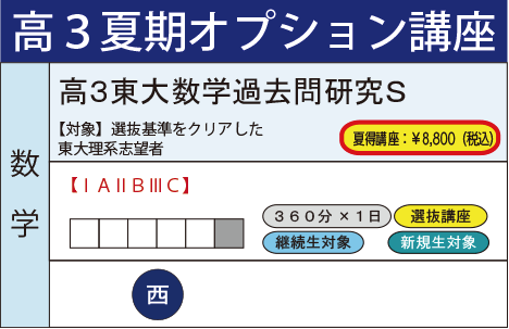 高３東大数学過去問研究Ｓ