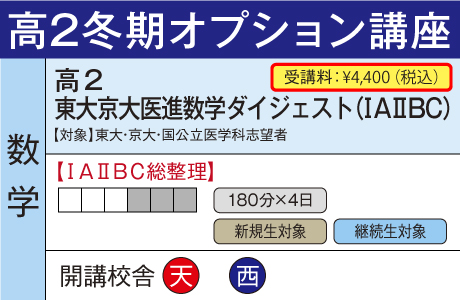 東大京大医進数学ダイジェスト(ⅠAⅡBC)